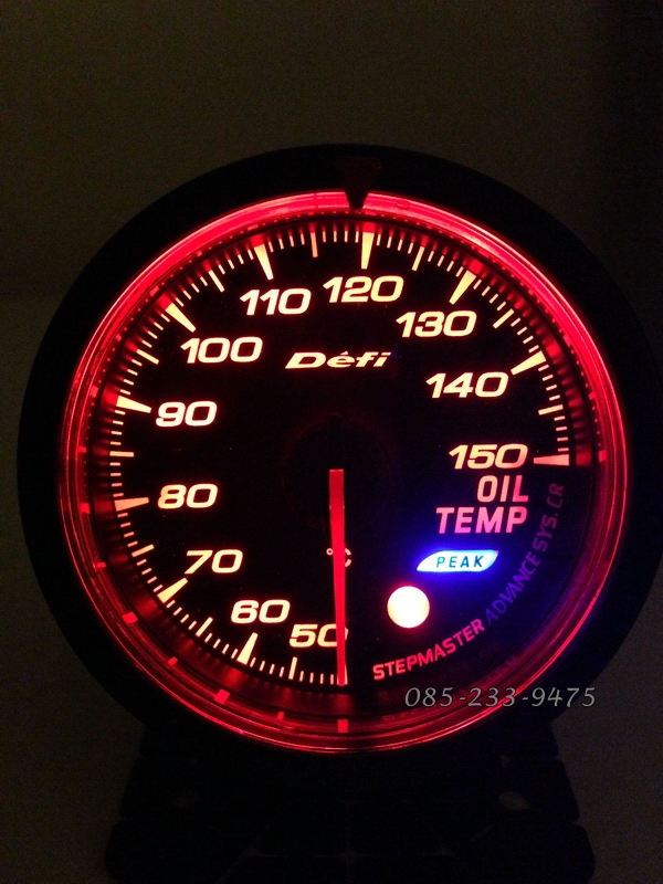 เกจวัดความร้อนน้ำมันเครื่อง Defi Advance CR Oil Temp หน้าดำ ไฟแดง+ขาว