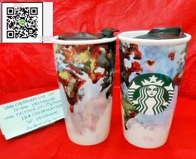 #StarbucksUSA#แก้วสตาร์บัคส์เพื่อเป็นของขวัญใหม่ล่าสุดDouble Wall Ceramic Globe Traveler - 12 fl oz Spring Collection USA ใบนี้สวยมาก artมั่กๆ
