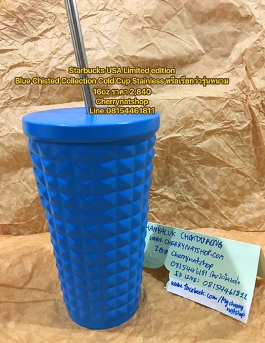 Starbucks Stainless Steel Cold Cup 16 fl oz. Blue - Chisled