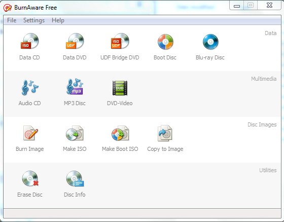 หน้าตามันดูดีทีเดียว BurnAware Free