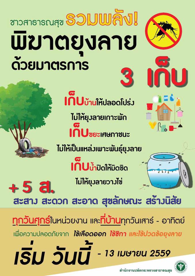 สถานการณ์ไข้เลือดออกยังน่าเป็นห่วง ขอความร่วมมือปชช.ทำลายแหล่งเพาะพันธุ์ยุงลาย
