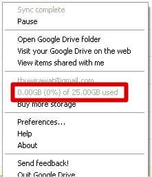 Google Drive ทำไมเราได้ 25GB หว่า.. หรือว่าเป็นเพราะว่าเราซื้อพื้นที่จาก GMail หว่า