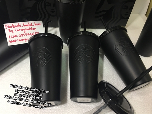 Starbucks Cold Cup Matte black 16oz from Korea By Cherrynatshop