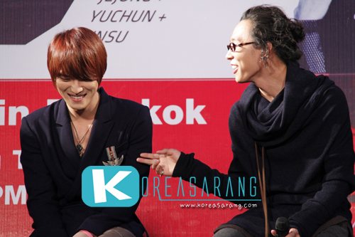 JYJ Showcase Tour in BKK (Press Conference) 14-10-10:Jaejoong,Yoochun