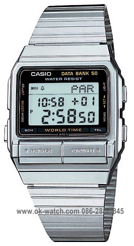 Casio Data Bank, DB-520A-1A,DB-520A-1A,DB-520A-1,DB-520A-1D,DB-520A, นาฬิกา casio, casio, นาฬิกาสีทอง