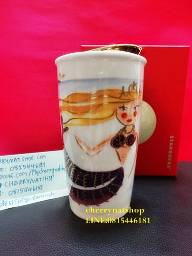 Illustrated Siren Double Wall Traveler, 12 fl นำเข้าโดยcherrynatshop