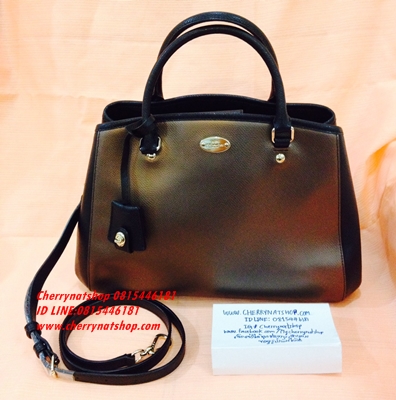 SMALL MARGOT CARRYALL IN BICOLOR METALLIC CROSSGRAIN LEATHER STYLE: F35923