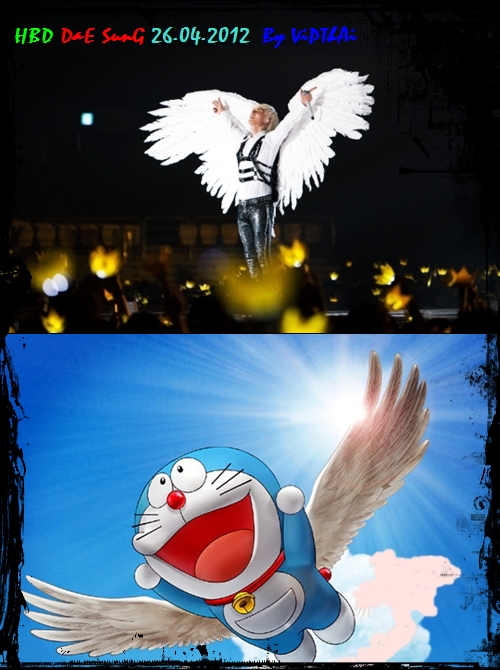 แดซองกับโคเรมอน เหมือนเป็นสิ่งเดียวกันเลยนะ ขอบคุณสำหรับเจ้าของการ์ดผู้นี้นะคะ ส่งมาเยอะมาก เสียใจที่เอาลงทุกรูปในบ้าน BIGBANG GREAT ได้ไม่หมด