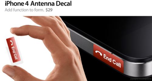 วิธีแก้ปัญหาสัญญาณตกของ iPhone 4 อีกวิธี ก๊ากๆ สติ๊กเกอร์แม่งฮามาก