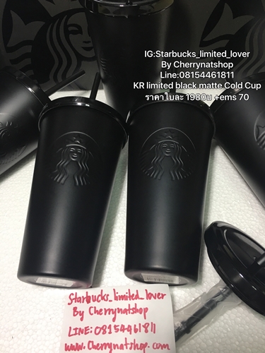 Starbucks Cold Cup Matte black 16oz from Korea By Cherrynatshop