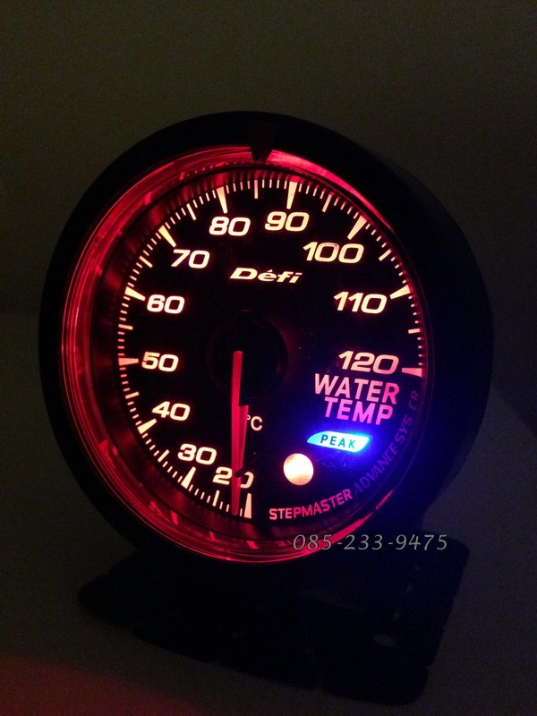 เกจวัด Defi Advance CR Water Temp วัความร้อนหม้อน้ำ หน้าดำ ไฟแดงขาว