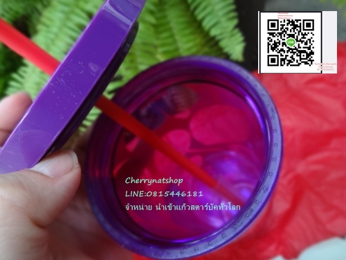 Cold Cup 24oz New Spring Collection USA;Floral Cold Cup-Purple and Redสาวกพี่บัึคต้องมีไว้By cherrynatshop