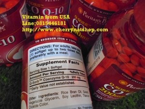 Doctor'sBest High Absorption CoQ10 100mg,Puritan'sPride Co Q10,cherrynatshopขายถูกที่สุดดีที่สุด,COQ10 200mg120softgel