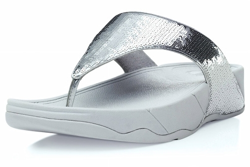 FitFlop Electra Sequin Sandals - Silver