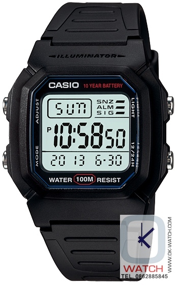 Casio standard 10 Year Battery W-800HG-1A