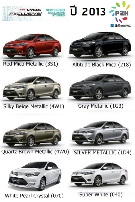 สีแต้มรถ toyota vios 2013