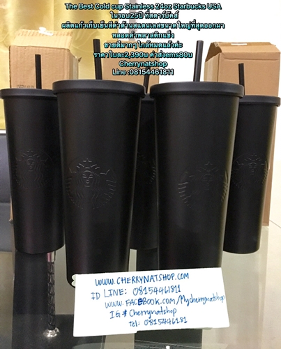แก้วสตาร์บัคส์อเมริกา,StarbucksLimitedColdCup,Cherrynatshop,Starbucks_limited_lover,StarbucksColdCup24ozMatteBlack