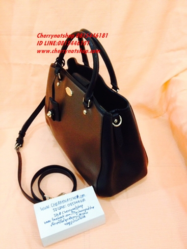 SMALL MARGOT CARRYALL IN BICOLOR METALLIC CROSSGRAIN LEATHER STYLE: F35923