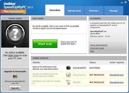 SpeedUpMyPC 2013 5.3.4.4 Full + Serial โปรแกรมเร่งความเร็วให้เครื่อง