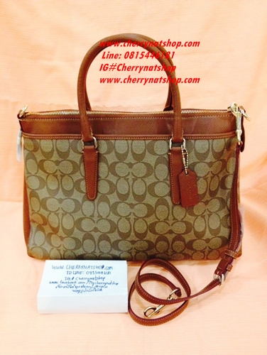 MORGAN SATCHEL IN SIGNATURE STYLE: F34617 กระเป๋าcoach