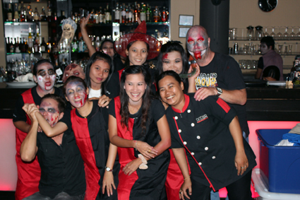 Mattias Palhammar, Manager (down to the left)  Krister Westberg, 1 of the Owners (up to the right)  Ta Annantra, Head Chef Kata Center (down to the right, black chefshirt)  Nong Nilawan, Supervisor, Kata Center ( Next to Mattias)