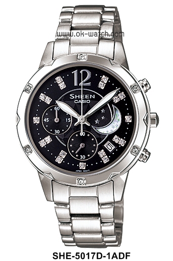 SHE-5017D,SHE-5017D-7,SHE-5017D-7ADF,นาฬิกาสีขาว,นาฬิกาหน้าปัดสีขาว,นาฬิกาผู้หญิง,นาฬิกาข้อมือ