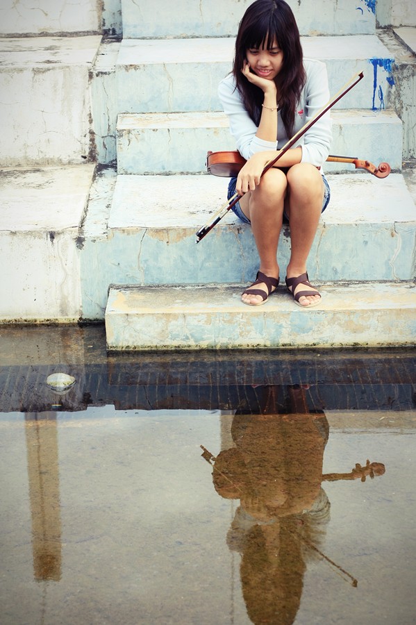 ไปถ่ายรูปตอน 7 โมง ได้แสงสวย ๆ ไปอีกแบบ ,, ท้องฟ้าสดใสดี ^^