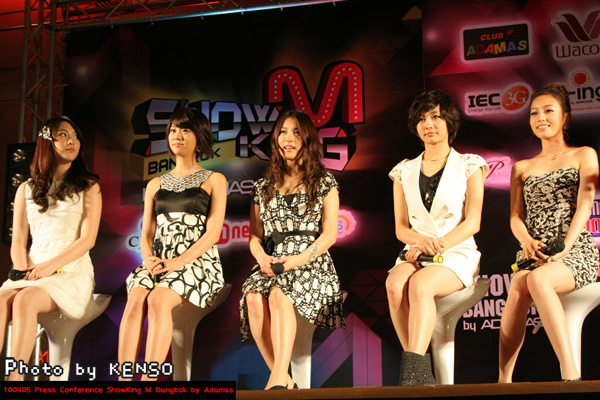 100405 KARA(카라) Press Con. SHOW M KING 9 Jiyoung,Seung-yeon,GyuRi,Nicole,Hara