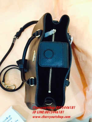 SMALL MARGOT CARRYALL IN BICOLOR METALLIC CROSSGRAIN LEATHER STYLE: F35923