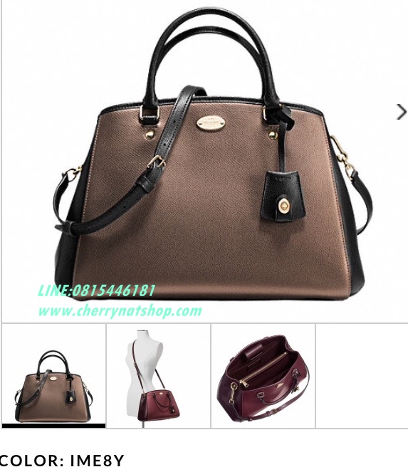 SMALL MARGOT CARRYALL IN BICOLOR METALLIC CROSSGRAIN LEATHER STYLE: F35923