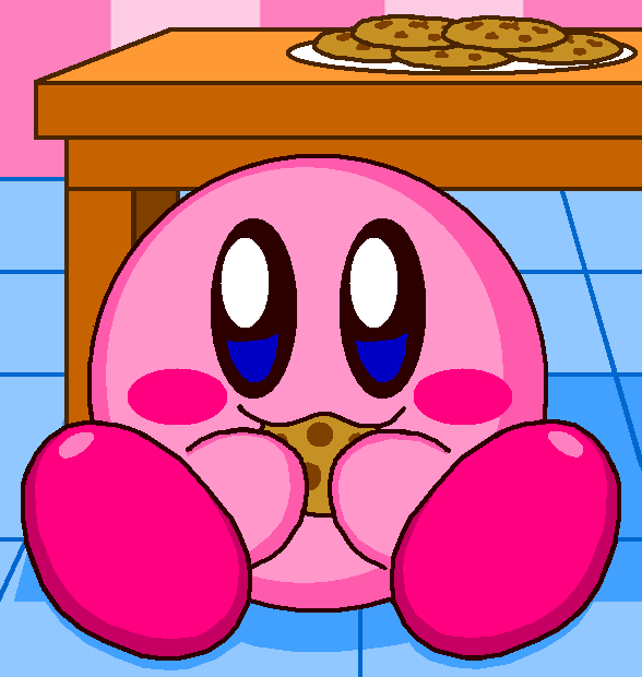 Kirby Eating Cookie