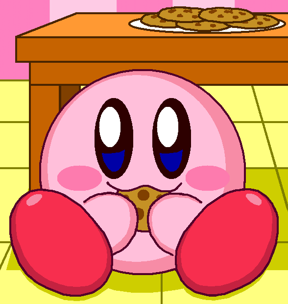 Kirby Eating Cookie 3 (SSB4 Colors)