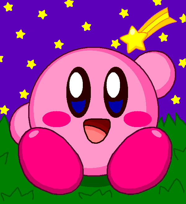 Kirby Sitting See Stars