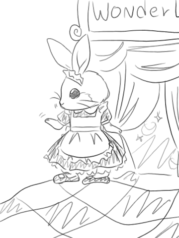 Maid bunny in wonderland