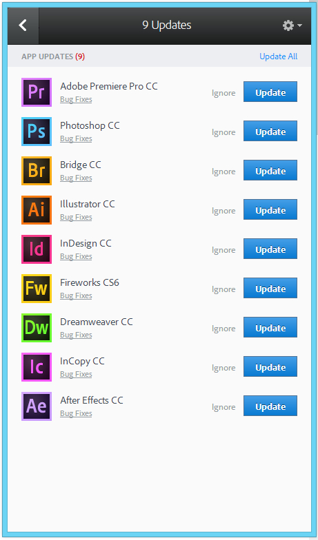 Adobe Creative Cloud อัพเดตเยอะจัง