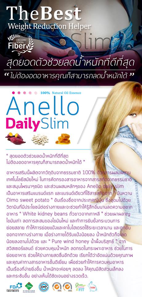 Anello Daily Slim อาหารเสริมลดน้ำหนักนำเข้าจากเกาหลี