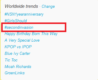 กรี๊ดดดดดดดดดดดดดดดดดดดดด #SECONDINVASION ขึ้นที่ 3 ของเทรนโลกแล้วววววว