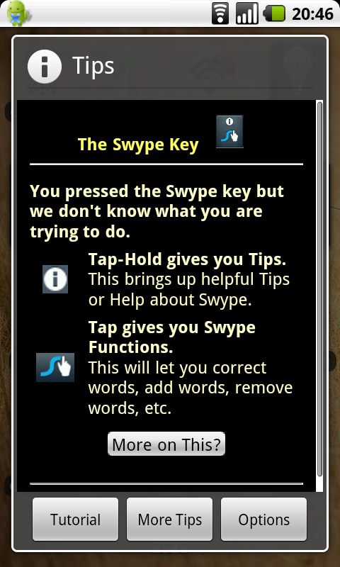 @9420TKB ตัวอย่างจาก swype keyboard