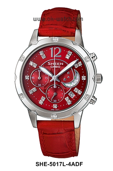 SHE-5017L-4A,casio sheen,SHE-5017L-4ADF,SHE-5017L-4,SHE-5017L-4A, SHE-5017L-4ADF,นาฬิกา casio,