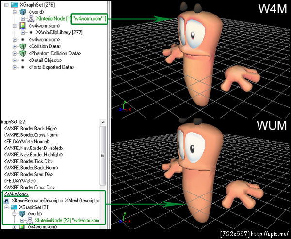 W4M & WUM CG & Texture Comparision