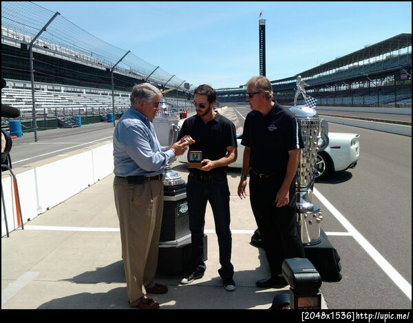JJ receiving  his ring for winning last year's 
Brickyard 400