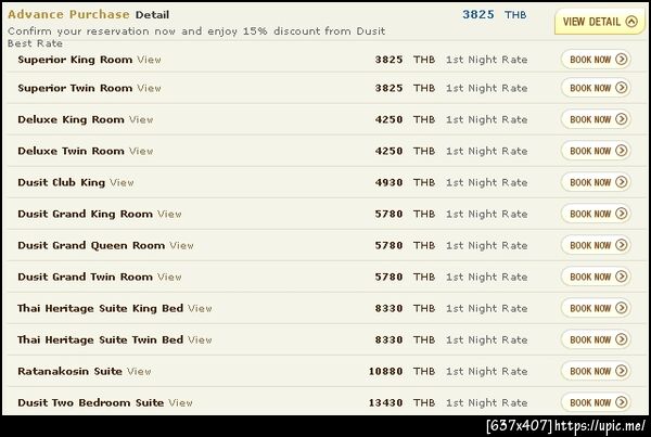 ราคาโรงแรมดุสิต