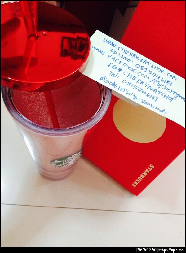#StarbucksUSA Glitter Cold Cup Red 24OZ by Cherrynatshop,สตาร์บัคเมกาแท้
