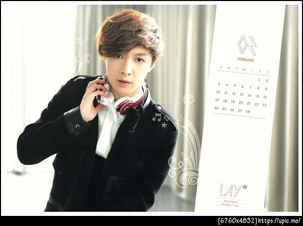 [Pic Scan] EXO 2013 Calendar It's Show Time #Lay [Scaned by : kaibaby0114的分] 29P