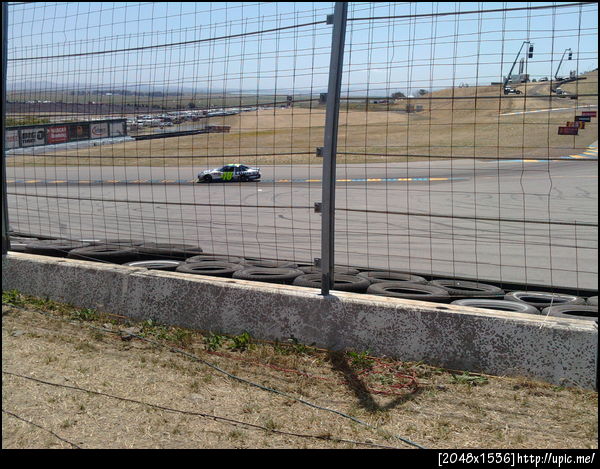 JJ wheeling the No 48 Lowe's Chevy around Infineon