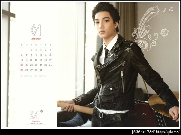 [Pic Scan] EXO 2013 Calendar It's Show Time #Kai [Scaned by : kaibaby0114的分] 29P