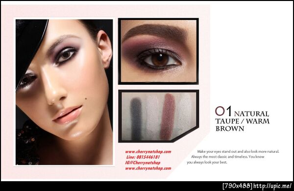 cherrynatshopสอนวิธีแต่งตาอย่างธรรมชาติด้วยพาเลทอายแชโดว์warm color,eyeshadow,พาเลทอายแชโดว์120สีwarm colors,28สีพาเลทอายฯสีน้ำตาลธรรมชาติ