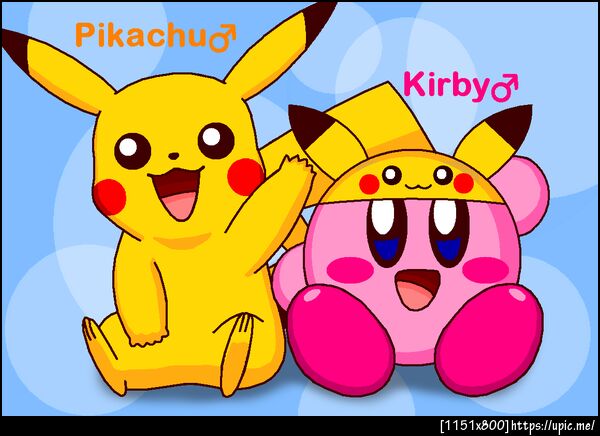 Pikachu and Kirby