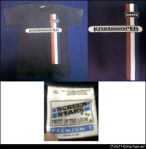 เสื้อ Oasis ทัวร์ Knebworth festival ปี1996 ผ้าร้อยเก่า ตะเข็บเดี่ยว สีกรมท่า ไซท์ M ขนาด อก20 ยาว28 สภาพ85% made in ireland ราคา600บาท