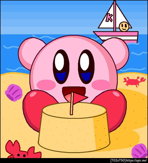 Kirby in Beach 2A (SSB4 Colors)